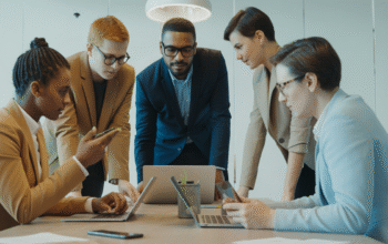 Shopify development agency team collaborating on website design