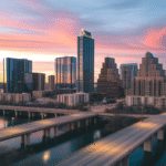 Austin cityscape at sunset representing personal injury legal services
