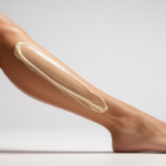 Smooth and hairless leg after waxing