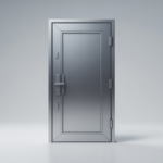 Modern steel security door providing ultimate protection for home and business.