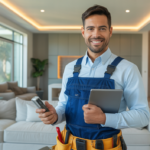 Professional handyman in an Atlanta luxury home, symbolizing reliable home repair and maintenance services