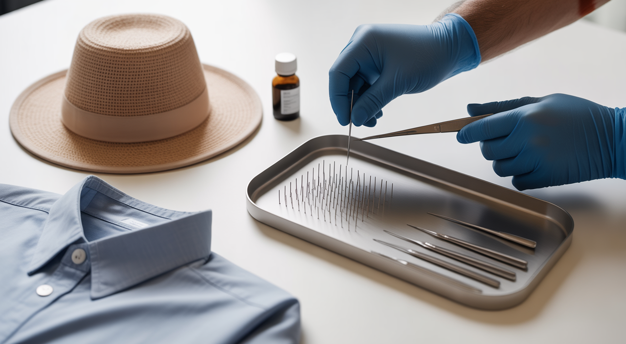 FUE hair transplant Turkey procedure illustration